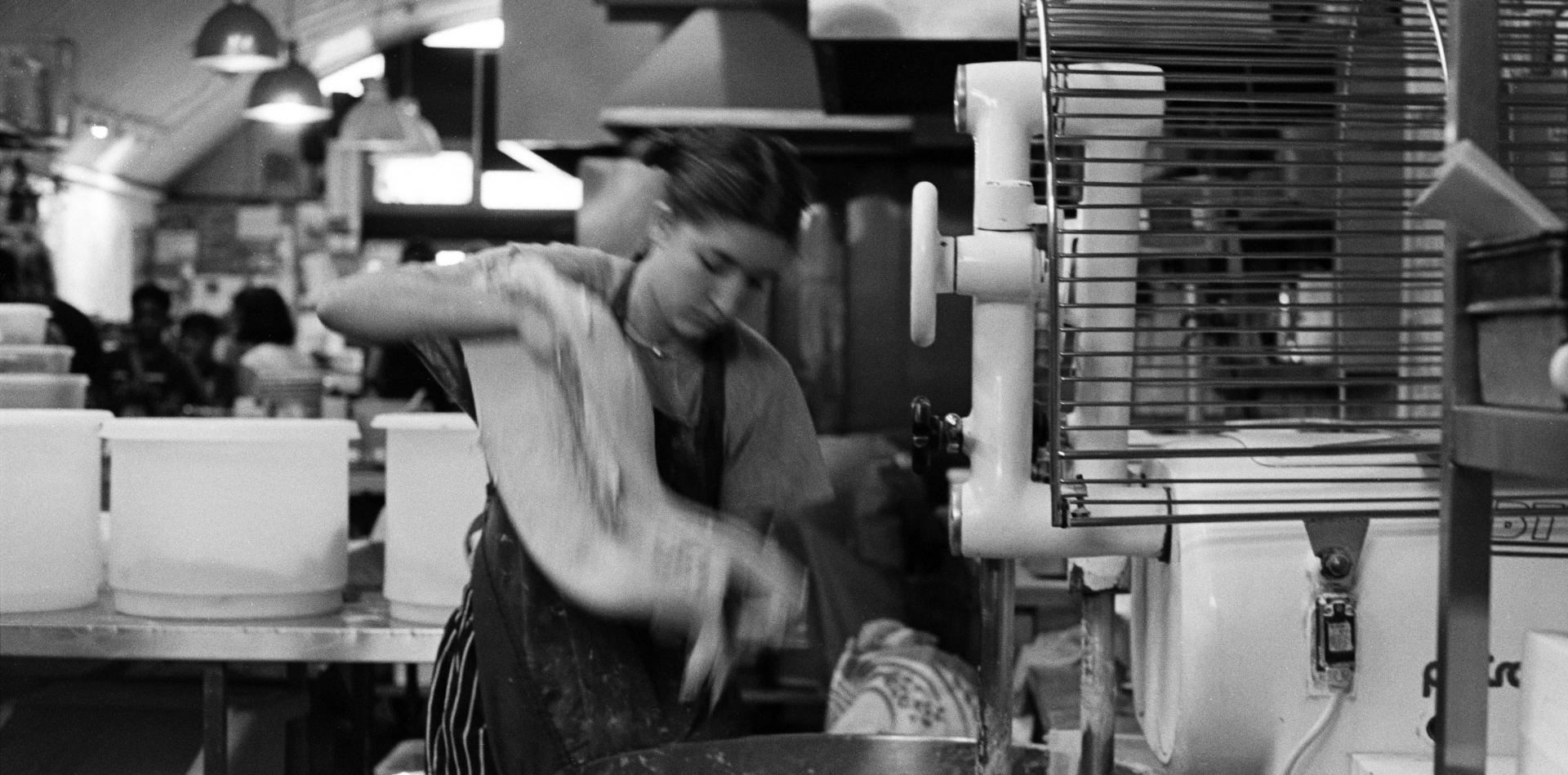 mixing dough